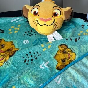 Disney Teal and Yellow Simba Blanket